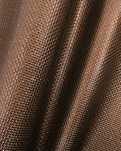 Tissu Simili Cuir Pailleté Chocolat - Mercerine