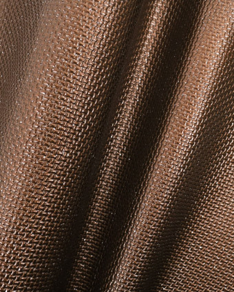 Tissu Simili Cuir Pailleté Chocolat - Mercerine