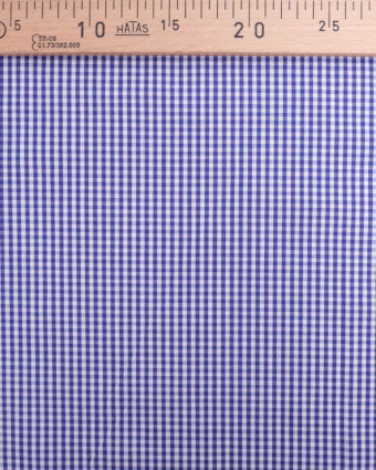 Tissu Vichy Bleu Marine Petits Carreaux - Mercerine