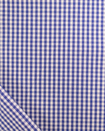 Tissu Vichy Bleu Marine Petits Carreaux - Mercerine