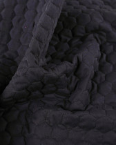 Tissu Matelassé Coton Uni Noir