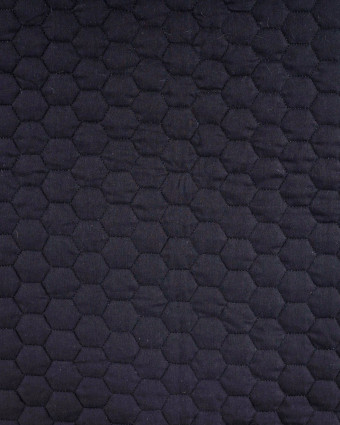 Tissu Matelassé Coton Uni Noir - Mercerine