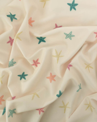Tissu Maillot de Bain Etoiles de Mer Colorées - Mercerine