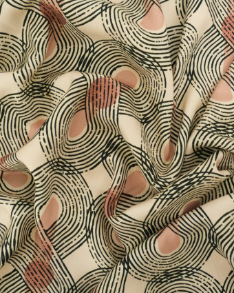 Tissu Viscose Twill Psyche Cappuccino - Mercerine