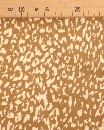 Popeline de Viscose Imprimée Léopard Light Coffee - Mercerine