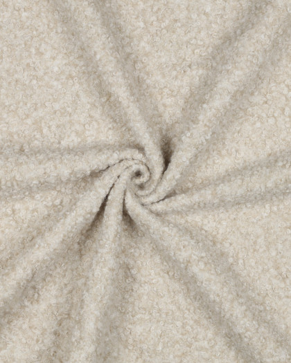 Tissu Bouclette Ecru Chiné - Mercerine