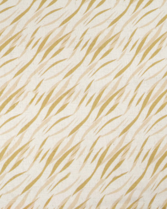 Viscose Lin Imprimé Indiana Vert Beige - Mercerine