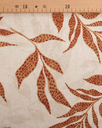Viscose Lin Imprimé Alma Naturel - Mercerine