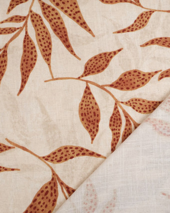 Viscose Lin Imprimé Alma Naturel - Mercerine
