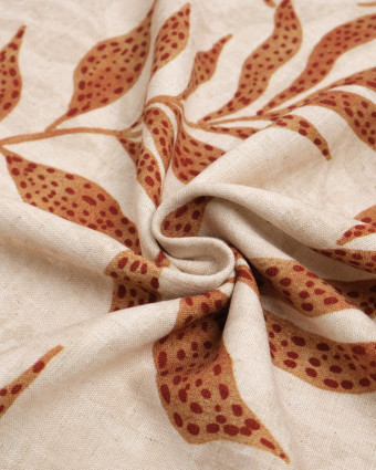 Viscose Lin Imprimé Alma Naturel - Mercerine