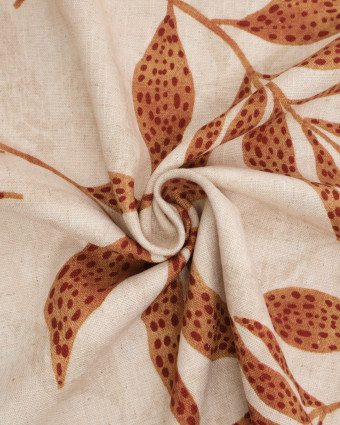 Viscose Lin Imprimé Alma Naturel - Mercerine