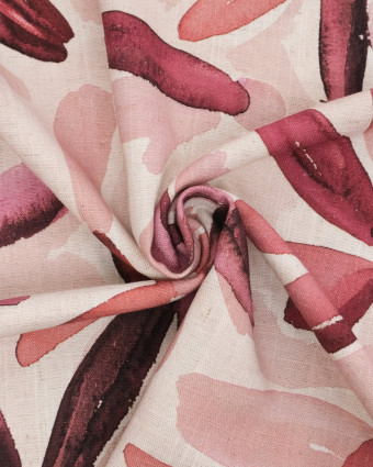 Viscose Lin Imprimé Tela Rose Violet - Mercerine