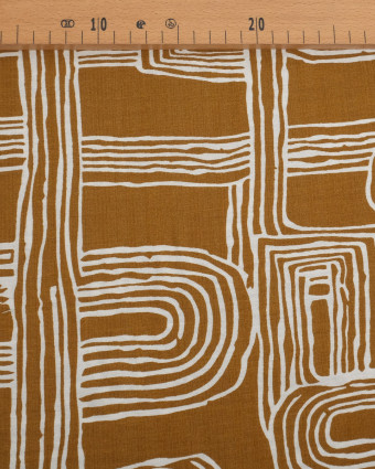 Viscose Mélangée Imprimé Méline Ocre - Mercerine