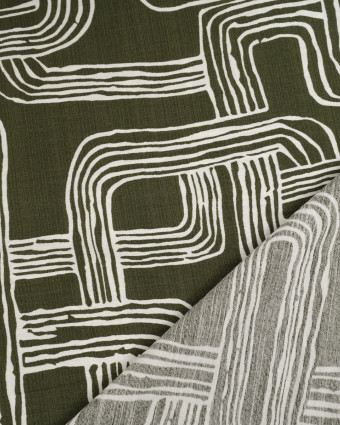Viscose Mélangée Imprimé Méline Kaki - Mercerine