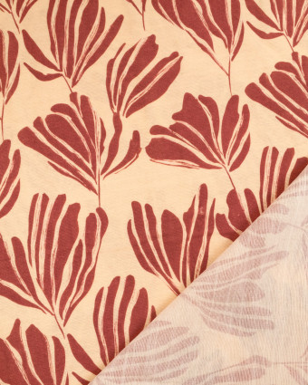 Viscose Mélangée Imprimé Romie Terracotta Beige - Mercerine