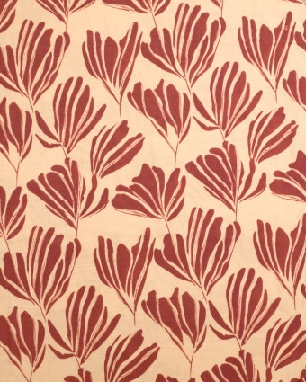 Viscose Mélangée Imprimé Romie Terracotta Beige - Mercerine