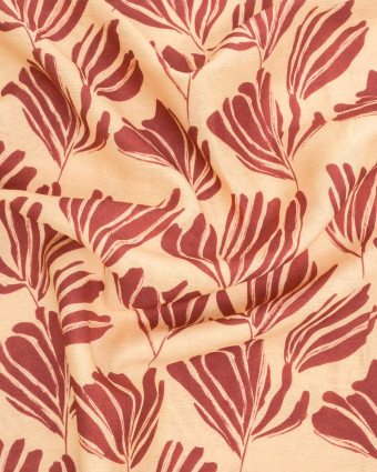 Viscose Mélangée Imprimé Romie Terracotta Beige - Mercerine