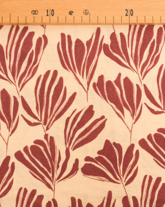 Viscose Mélangée Imprimé Romie Terracotta Beige - Mercerine