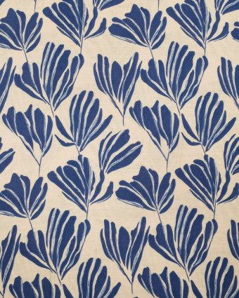 Viscose Mélangée Imprimé Romie Indigo Ecru - Mercerine