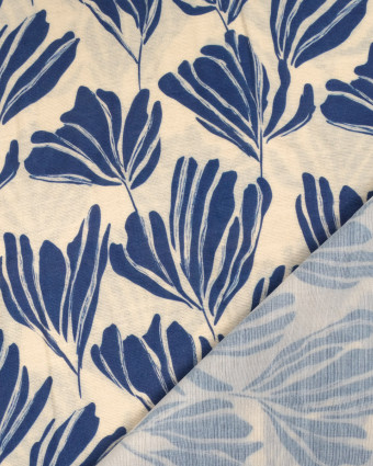 Viscose Mélangée Imprimé Romie Indigo Ecru - Mercerine