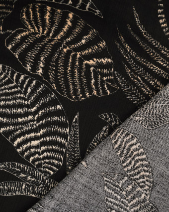 Viscose Mélangée Imprimé Marie Noir Ecru - Mercerine