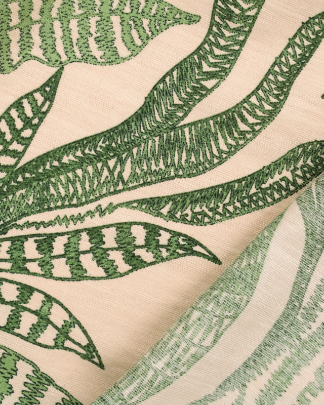 Viscose Mélangée Imprimé Marie Rose Ecru Rosé - Mercerine
