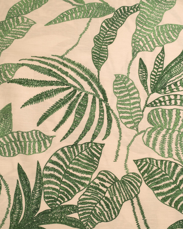 Viscose Mélangée Imprimé Marie Rose Ecru Rosé - Mercerine