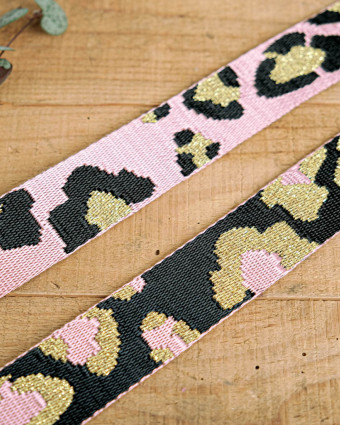 Sangle Motif Léopard Lurex - Mercerine