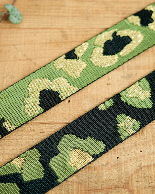 Sangle Motif Léopard Lurex - Mercerine
