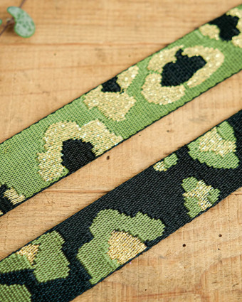 Sangle Motif Léopard Lurex - Mercerine