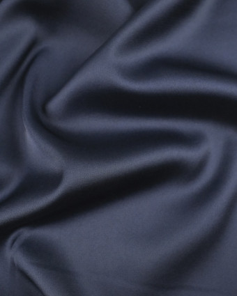 Tissu satin bleu nuit léger Gala