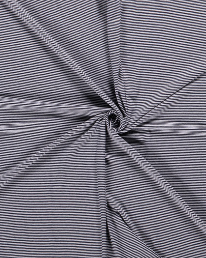 Jersey Viscose Fine Rayure Bleu - 10cm