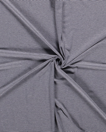Jersey Viscose Fine Rayure Bleu - 10cm