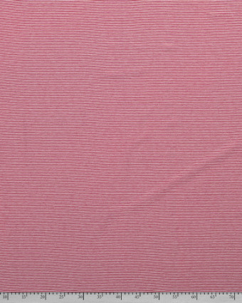 Tissu en ligne : Jersey Viscose Fine Rayure Rouge - Mercerine