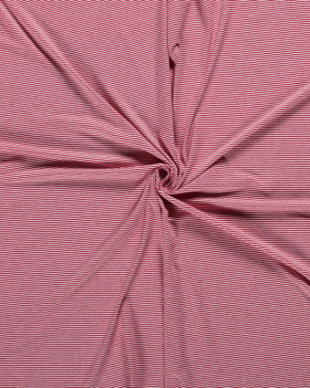  Jersey Viscose Fine Rayure Rouge - 10cm -  Mercerine