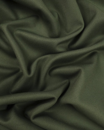 Tissu sergé vert - 10cm