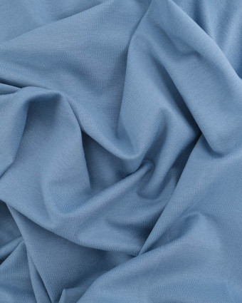 Jersey de Viscose Uni Bleu Oeko-Tex - Mercerine