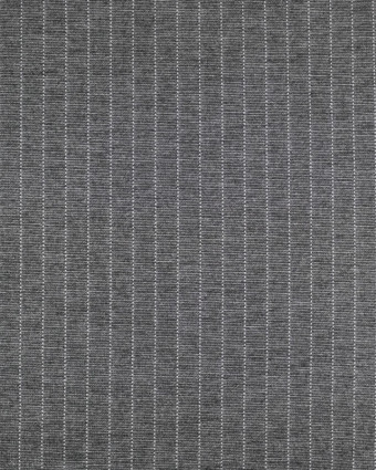  Jersey épais Ponte gris rayure tennis x10cm -  Mercerine