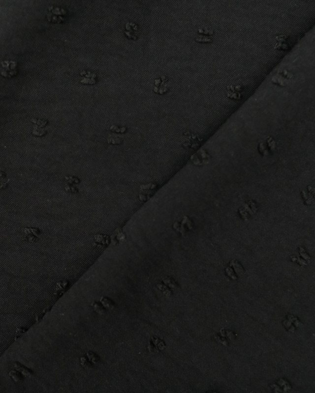 Plumetis Touche Viscose noir  - Mercerine