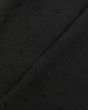 Plumetis Touche Viscose noir  - Mercerine