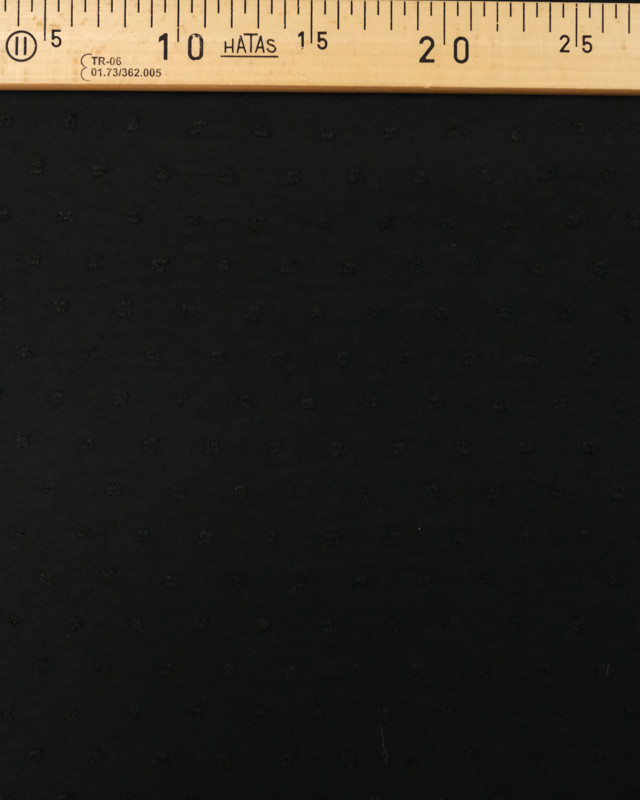 Plumetis Touche Viscose noir  - Mercerine