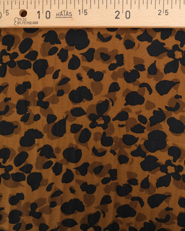 Viscose Marron Motif Effet Léopard - Mercerine