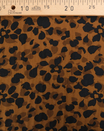 Viscose Marron Motif Effet Léopard - Mercerine