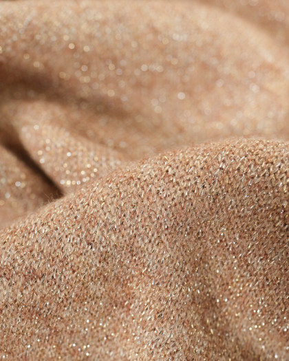Maille Épaisse Lurex Vieux Rose - Oeko-tex - Mercerine