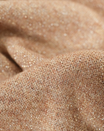 Maille Épaisse Lurex Vieux Rose - Oeko-tex - Mercerine
