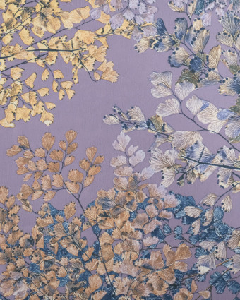 Tissu Fluide Branchage  Lilas  - Mercerine