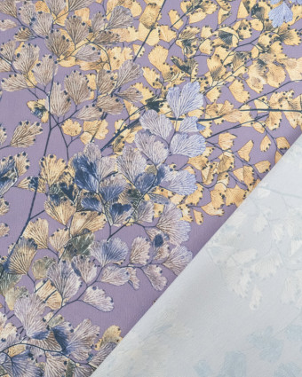 Tissu Fluide Branchage  Lilas  - Mercerine