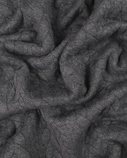Sweat Effet Tricot gris anthracite - 10cm