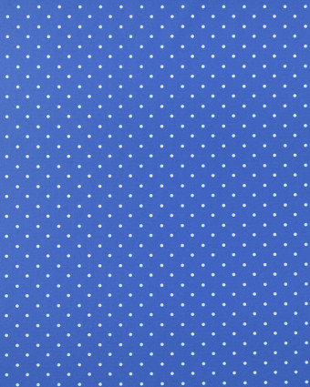 Tissu lycra maillot  bleu pois blanc - Mercerine