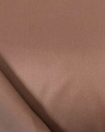 Tissus au mètre : Tissu Satin De Soie  Marron Glacé - Mercerine